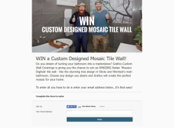 Win a Custom Designed Mosaic tiled wall