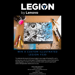 Win a custom illustrated Legion Y530
