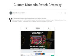 Win a Custom Nintendo Switch with PC Building Simulator