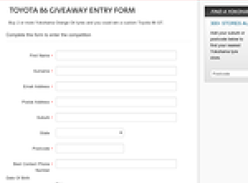 Win a custom Toyota 86GT!