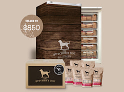 Win a Custom-Wrapped Freezer Full of the Butcher's Dog Raw Meals