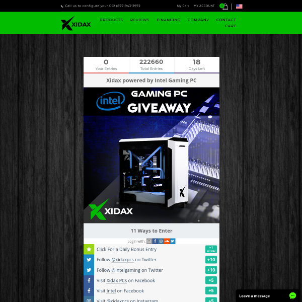 Win a Custom Xidax Gaming PC