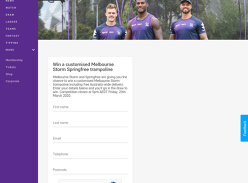 Win a Customised Melbourne Storm Springfree Trampoline