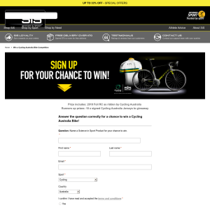 Win A Cycling Australia Bike