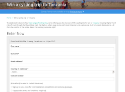 Win a cycling trip to Tanzania!