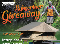 Win a Darche Intrepidor 3 1400 Tourer Rooftop Tent & Fly Extender