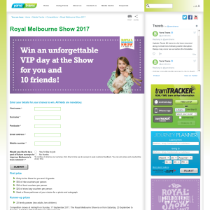 Win a Day at The Melbourne Show for You and 10 Guests or 1 of 25 Family Passes