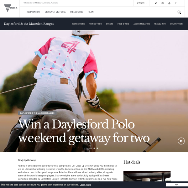 Win a Daylesford Accommodation & Polo Experience Package for 2