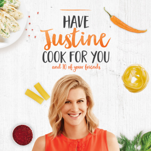 Win a delicious degustation menu plus 150 copies of both of Justine’s best selling cookbooks