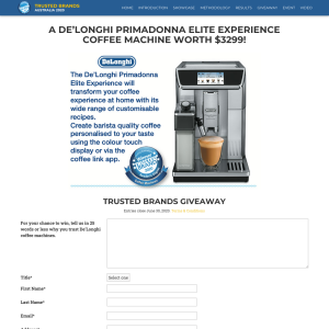 Win a De'Longhi Primadonna Elite coffee machines!