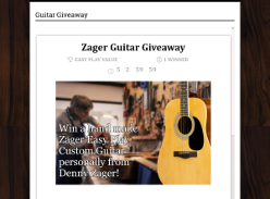 Win a Denny Zager Easy Play Custom Guitar & Deluxe Accessories Package