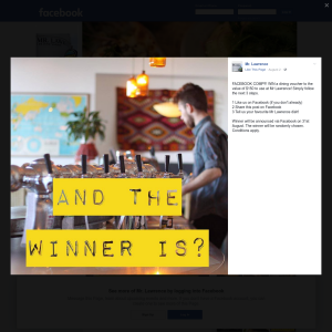 Win a dining voucher to the value of $150 to use at Mr. Lawrence! - Mr. Lawrence