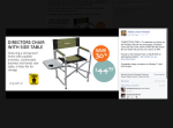 Win a director's chair with side table valued at $64.96!