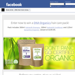 Win a DNA Organics Hair Care Pack