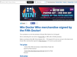 Win a Doctor Who poster set, DVD box set signed by the Fifth Doctor + MORE!