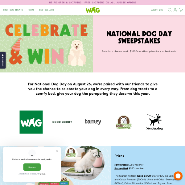 Win a Dog Bed & Treat Prize Pack Over