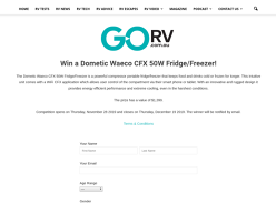Win a Dometic Waeco CFX 50W Portable Fridge/Freezer