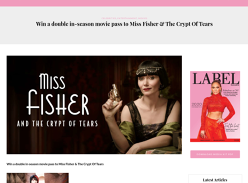 Win a Double in-Season Movie Pass to Miss Fisher & The Crypt of Tears