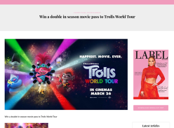 Win a Double in Season Movie Pass to Trolls World Tour