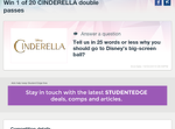 Win a Double Pass to Cinderella