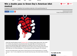 Win a double pass to Green Day's American Idiot musical