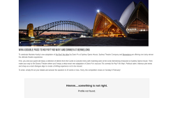 Win a Double Pass to 'No Pay? No Way!' at Sydney Opera House and Dinner at Bennelong