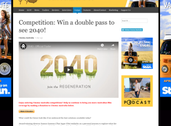 Win a double pass to see 2040
