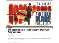 Win a double pass to see an exclusive preview of American Made