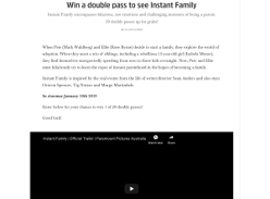 Win a double pass to see Instant Family