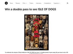 Win a double pass to see Isle of Dogs