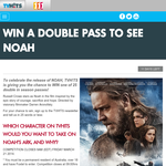 Win a Double Pass to see NOAH