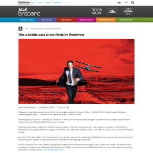Win a double pass to see North by Northwest
