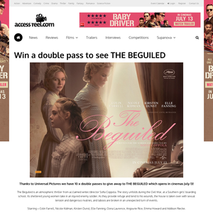 Win a double pass to see THE BEGUILED