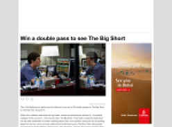 Win a double pass to see The Big Short