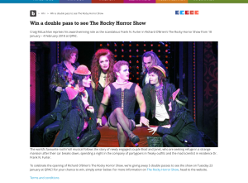 Win a double pass to see The Rocky Horror Show