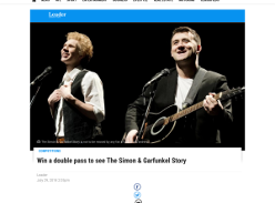 Win a double pass to see The Simon & Garfunkel Story