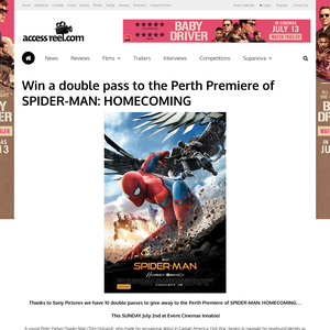 Win a double pass to Spider-Man Homecoming preview advance screening