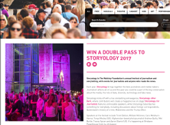 Win a double pass to Storyology