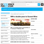 Win a double pass to Sunset Wine