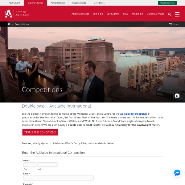 Win a Double Pass to The Adelaide International
