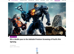 Win a double pass to the Adelaide Premiere Screening of Pacific Rim Uprising