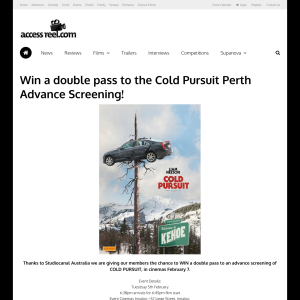 Win a double pass to the Cold Pursuit Perth Advance Screening