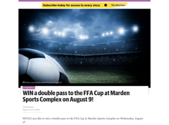 WIN a double pass to the FFA Cup at Marden Sports Complex on August 9