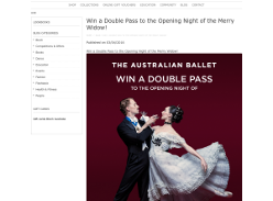 Win a Double Pass to the Opening Night of the Merry Widow