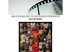 Win a double pass to the preview screeening of Isle of Dogs