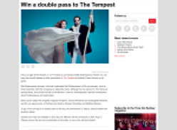 Win a double pass to The Tempest