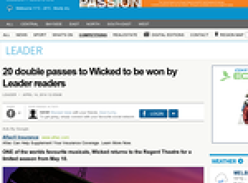 Win a double pass to Wicked to be won by Leader readers