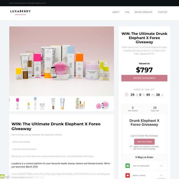 Win a Drunk Elephant & Foreo Skincare Pack
