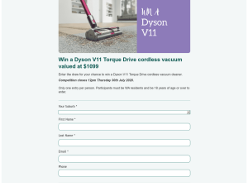Win a Dyson V11 Cordless Vacuum Valued