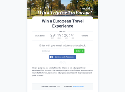 Win a European Travel Experience for 2
